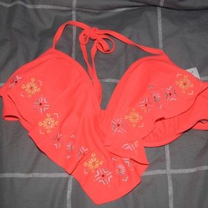 Embroidered Bikini Top